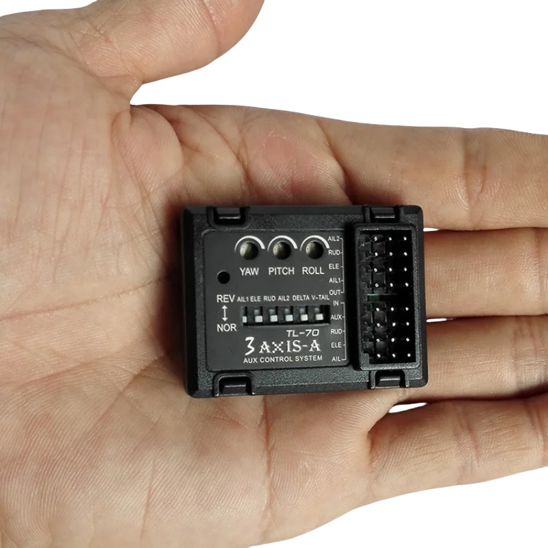 Drone Flight Controller - 3軸ジャイロフライトコントローラーTL70オートバランススタビライザー、RC固定翼機、デルタ翼、Vテール、FPVドローン、ヘリコプター用
