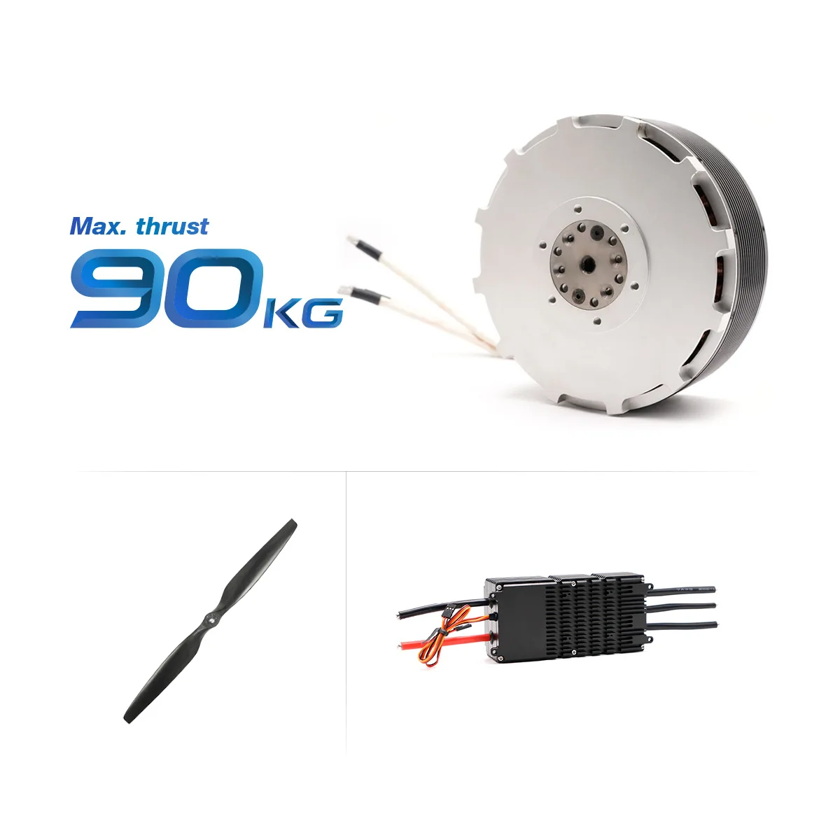 Drone Motor - 高出力90KG推力ブラシレスドローンモーター20280、ESCプロペラ付き、ヘビーリフトドローン航空機パラモーター用
