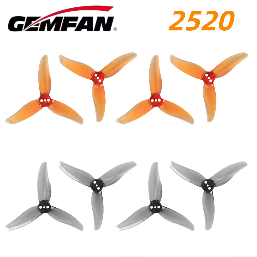 Drone Propeller - 4ペア Gemfan Hurricane 2520 2.5X2X3 3ブレードPCプロペラ