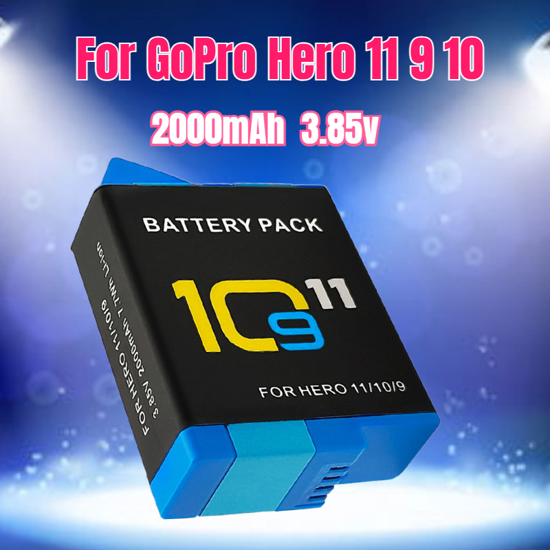 Drone Camera - 3.85V 2000mAh バッテリー GoPro Hero 10、GoPro