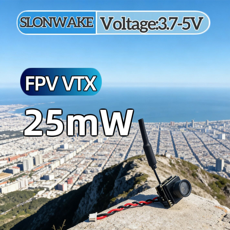 Drone Receiver - SLONWAKE FPV 25mW パワーシミュレーション VTX 統合型送信機と