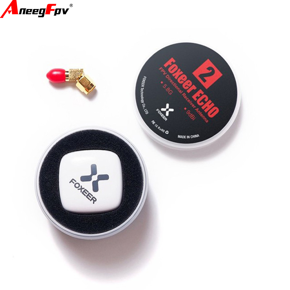 Drone Antenna - Foxeer-Echo 2 パッチアンテナ、9dBi、5.8GHz、RHCP、LHCP、SMA、ミニFPVアンテナ（レーシングドローン用）