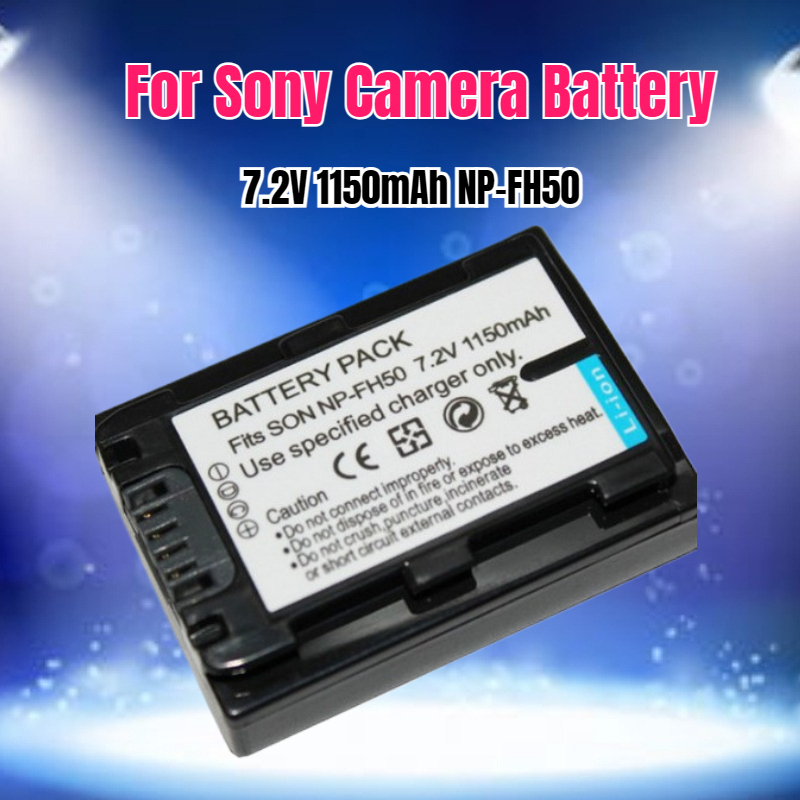 Drone Camera - 7.2V 1150mAh NP-FH50 カメラバッテリー ソニー HDR-TG1E