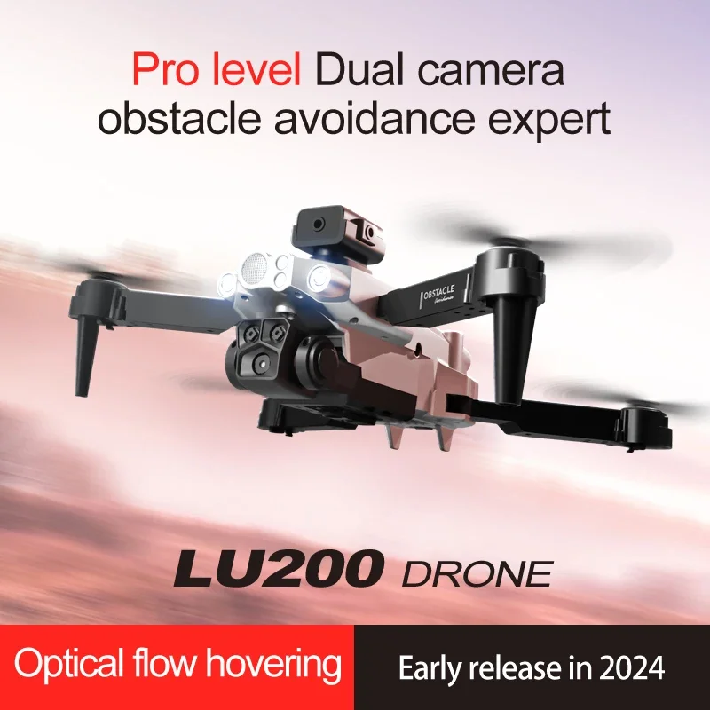 Drone Gps Mount - LU200 8K GPSドローン トリプルカメラ＆全方位障害物回避、空撮用FPVクアッドコプター、10KM範囲