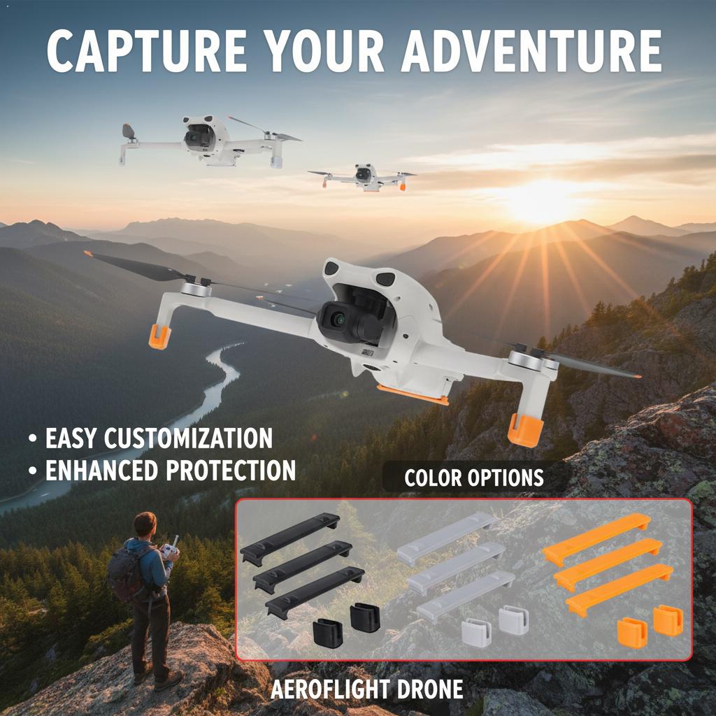Drone Landing Gear - DJI Lito X1/Lito 1 保護カバーランディングギア高さ増加ブラケットサポートレッグ耐摩耗フットカバー Lito1