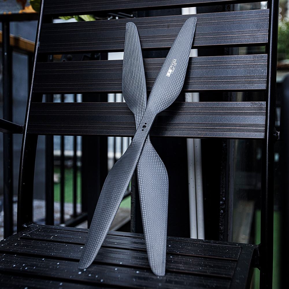 Drone Propeller - LIGPOWER P24*7.2 10mm穴径研磨済みブラックカーボンファイバー15KG折りたたみ式ヘビーデューティドローンプロペラCE認証済み