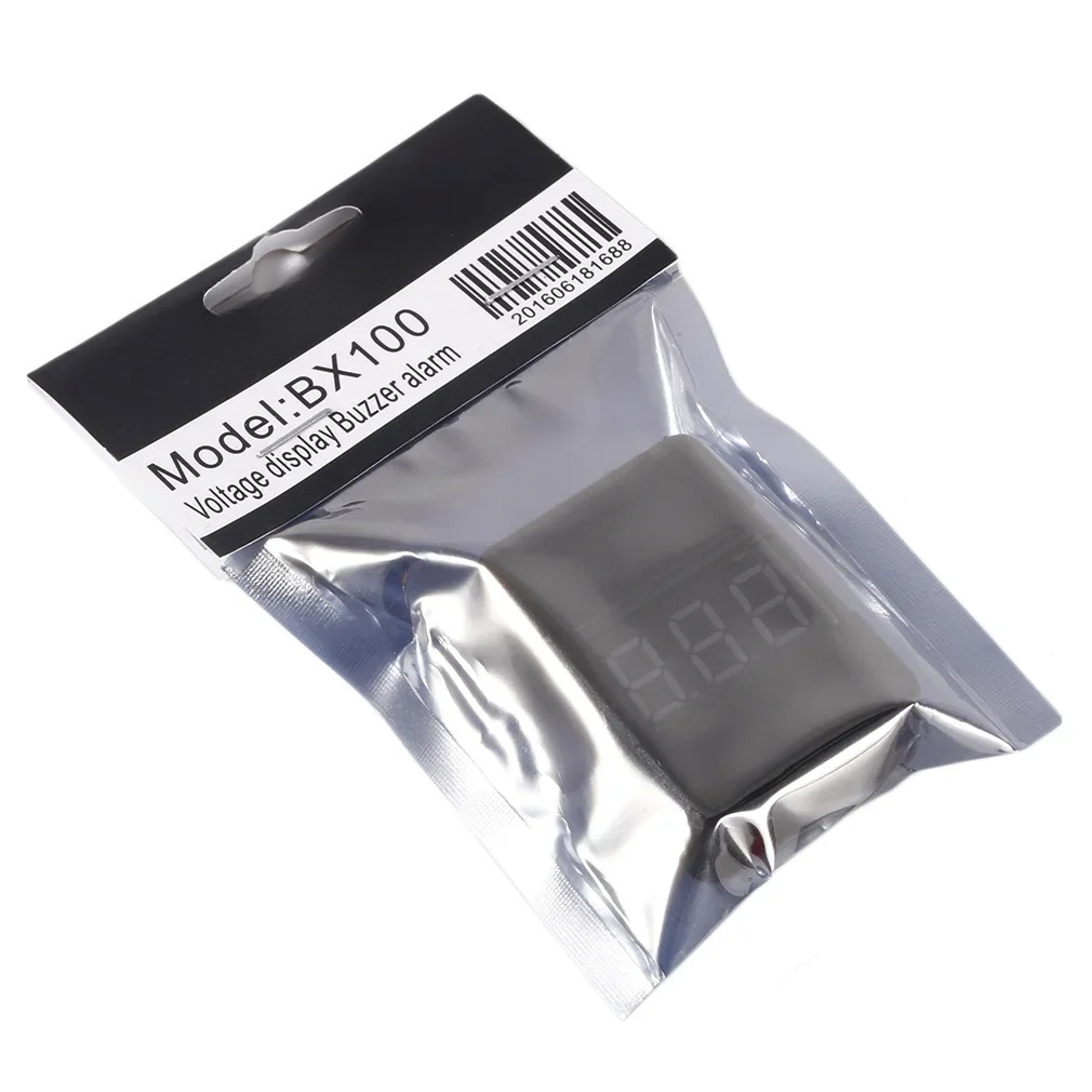 Drone Buzzer - BX100 1-8S リポバッテリー電圧テスター LCD ディスプレイ付き低電圧ブザーアラーム RC