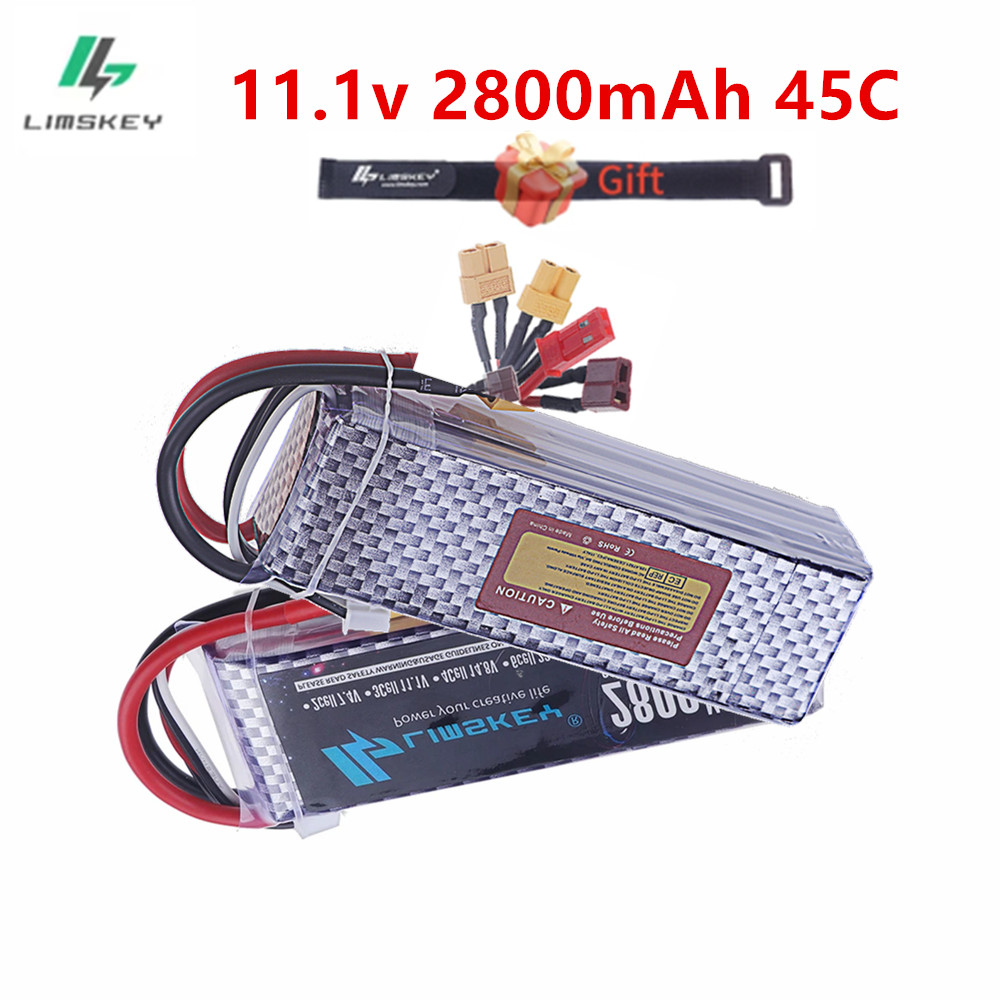 Drone Battery - 3S 充電式リポバッテリー 11.1V 2800mah 45C T/XT60