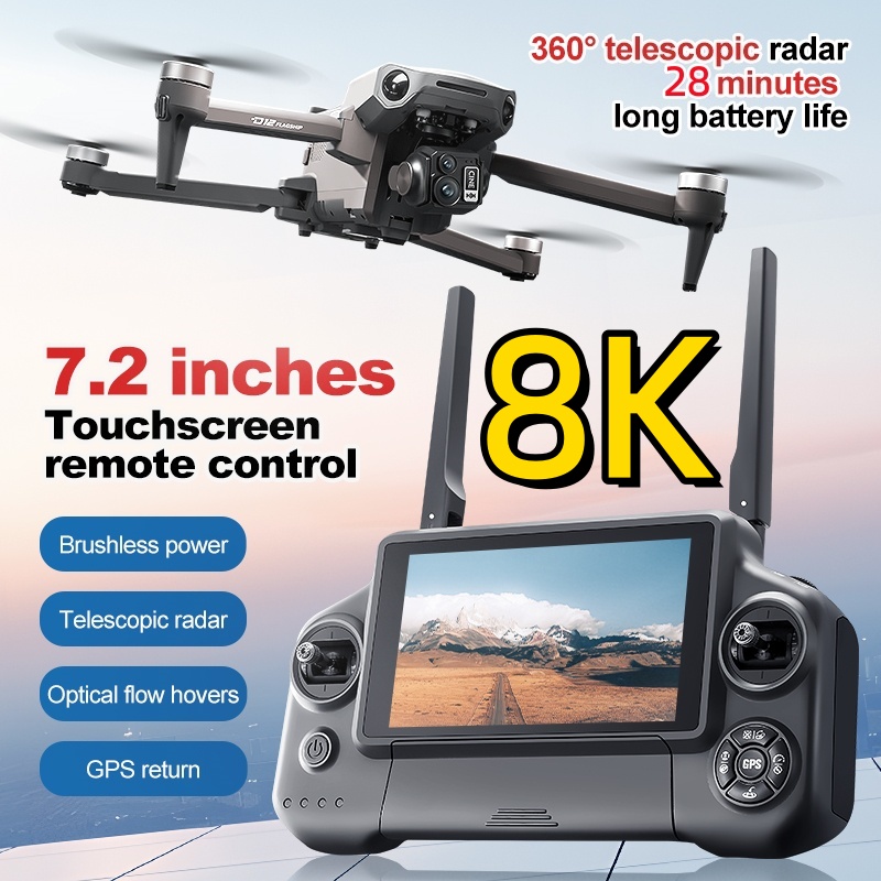8K 3軸ジンバルブラシレス7.2インチタッチスクリーンFP - Drone Gps Module のレビューと価格