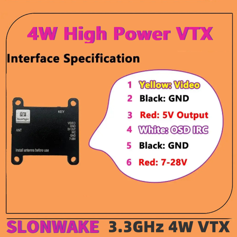 SLONWAKE FPV 3.3G 16CH 4000mW  - Drone Antenna のレビューと価格