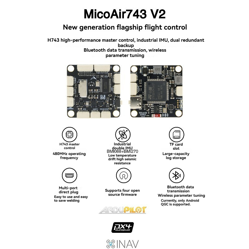 MicoAir743 V2 フライトコントローラー デュアル - Drone Flight Controller のレビューと価格