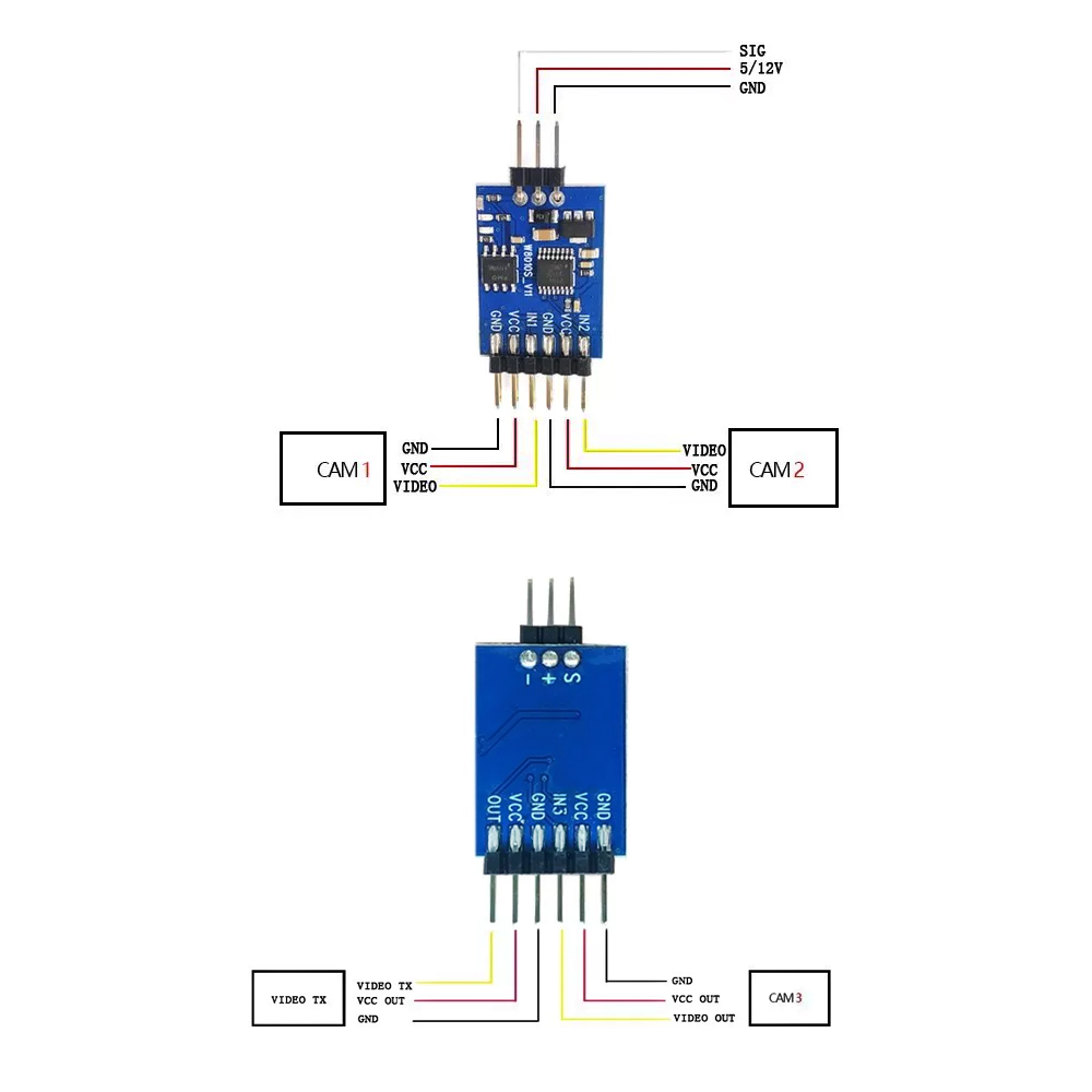 5.8G 3 チャンネルビデオスイッチャーモジュール 3 ウ - Drone Motor のレビューと価格