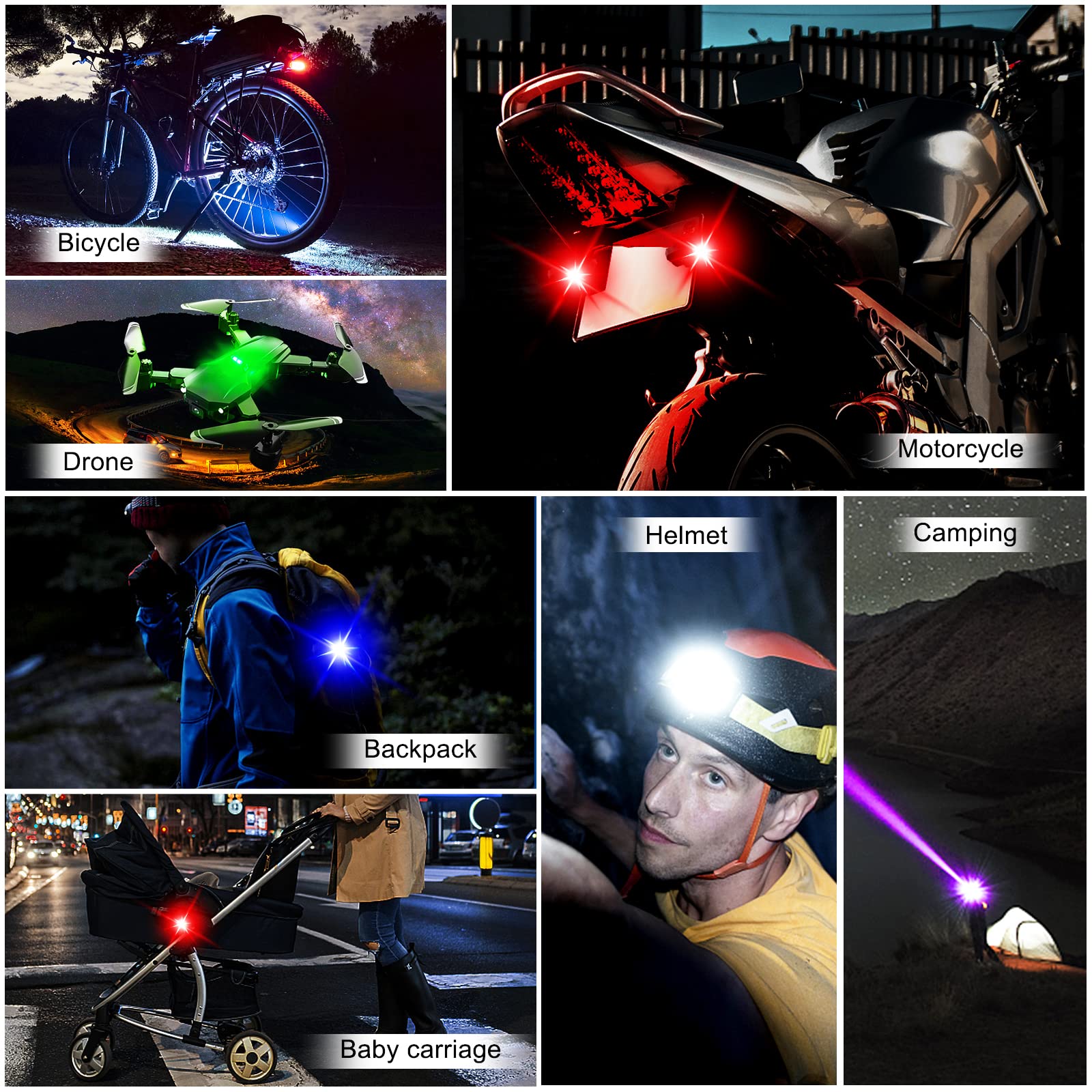 オートバイライト ドローン ストロボライト USB LED  - Drone Led Light のレビューと価格