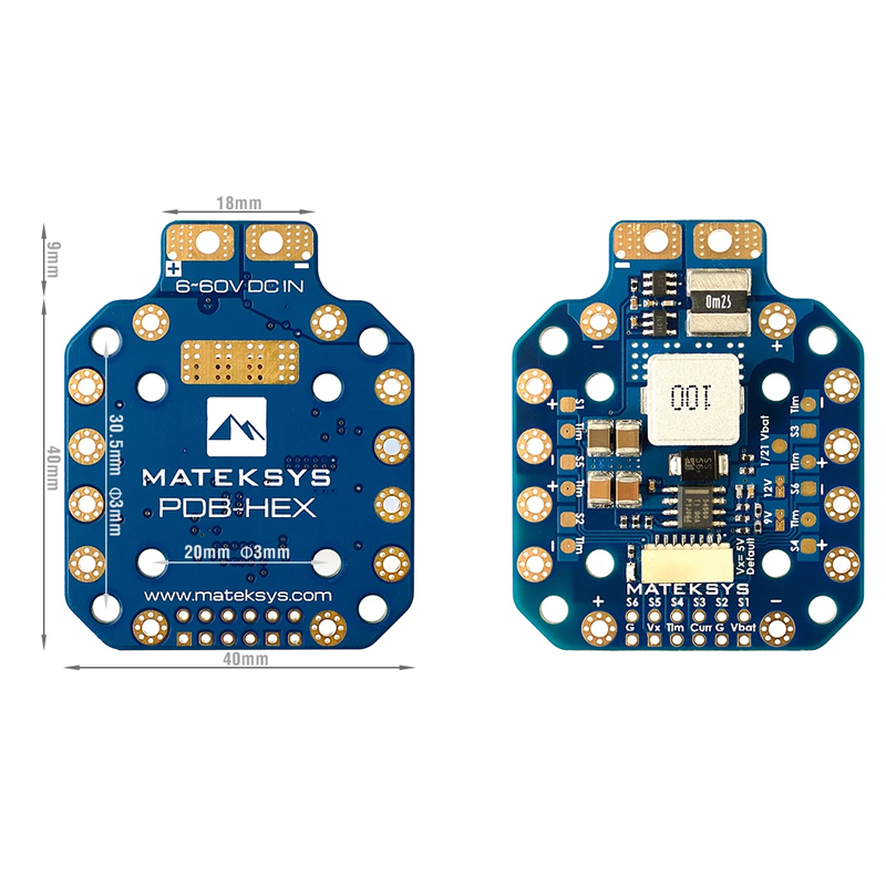 MATEK PDB-HEX 2-12S 5A 電源分配ボード - Drone Power Distribution Board のレビューと価格