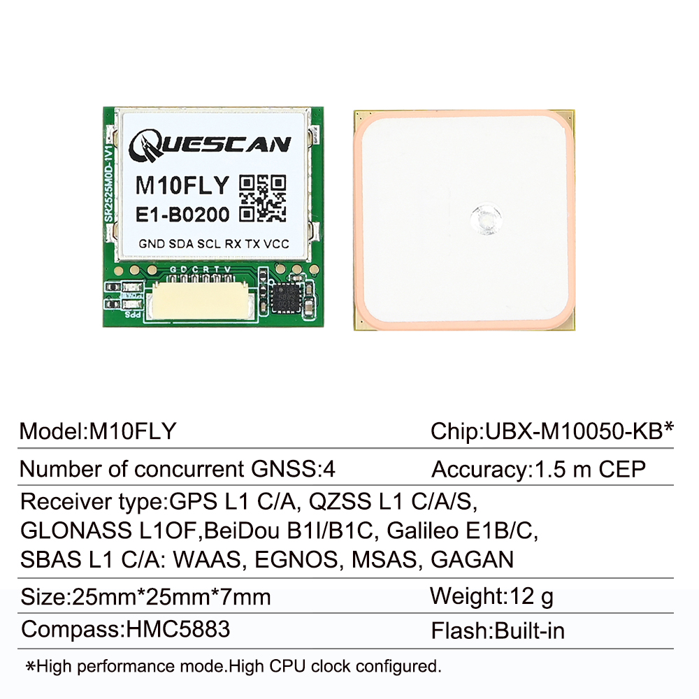 Quescan 25 ミリメートル * 25 ミリメートル  - Drone Gps Module のレビューと価格