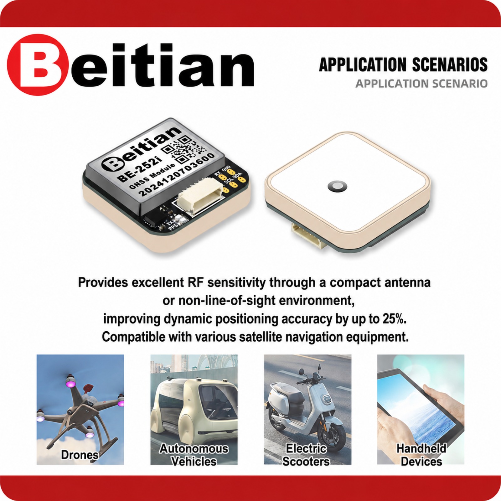 Beitian M10 トリプルモード GNSS コンパスモ - Drone Gps Module のレビューと価格