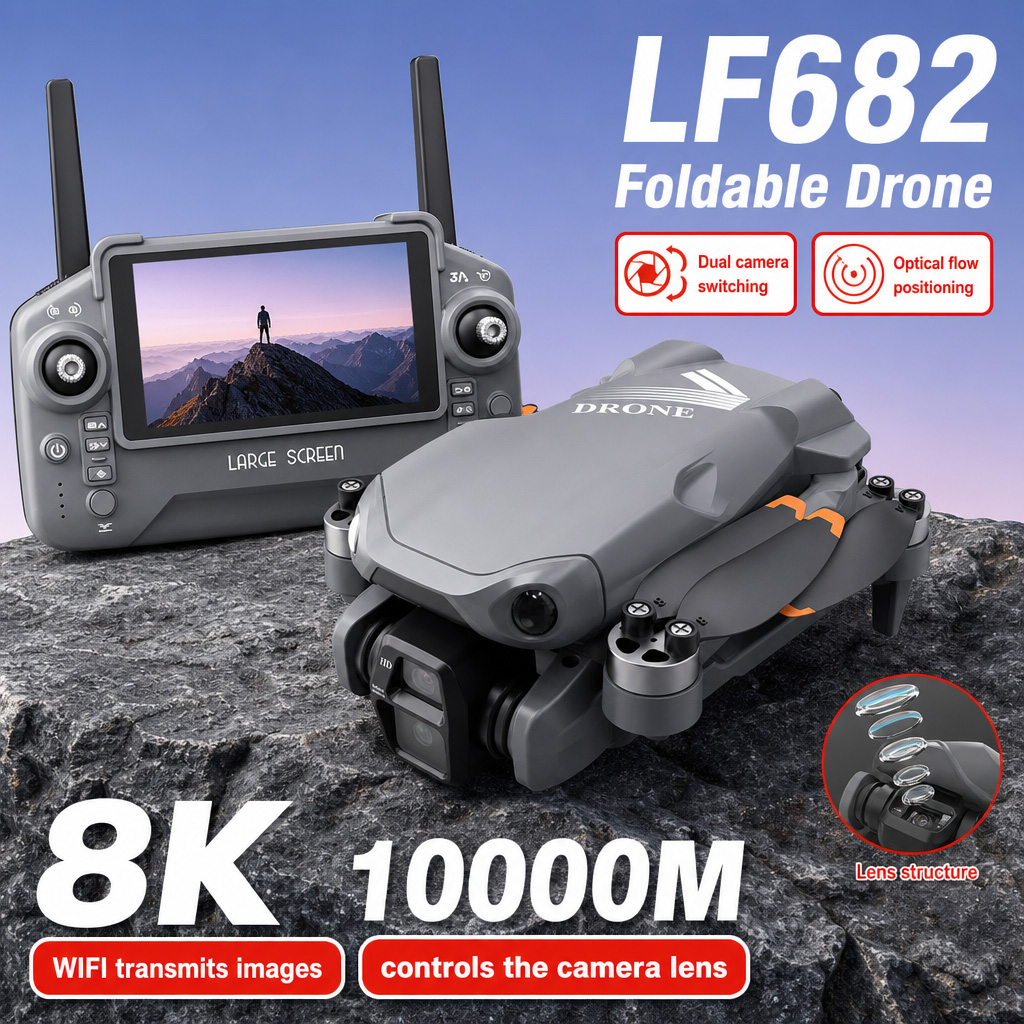 空撮写真 LF682 ドローン 8K HD デュアルカメラ  - Drone Gps Mount のレビューと価格