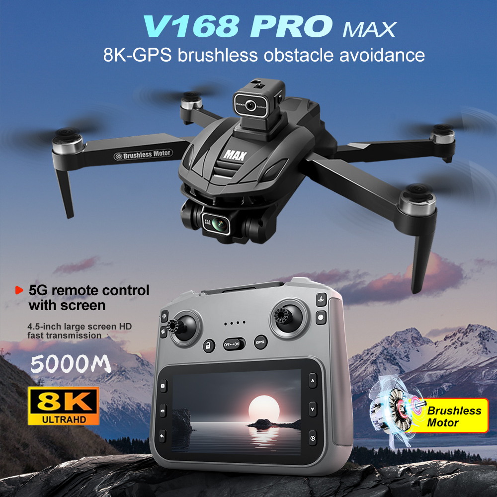 V168 PRO Max GPS ドローン 8K プロフェッ - Drone Charger のレビューと価格