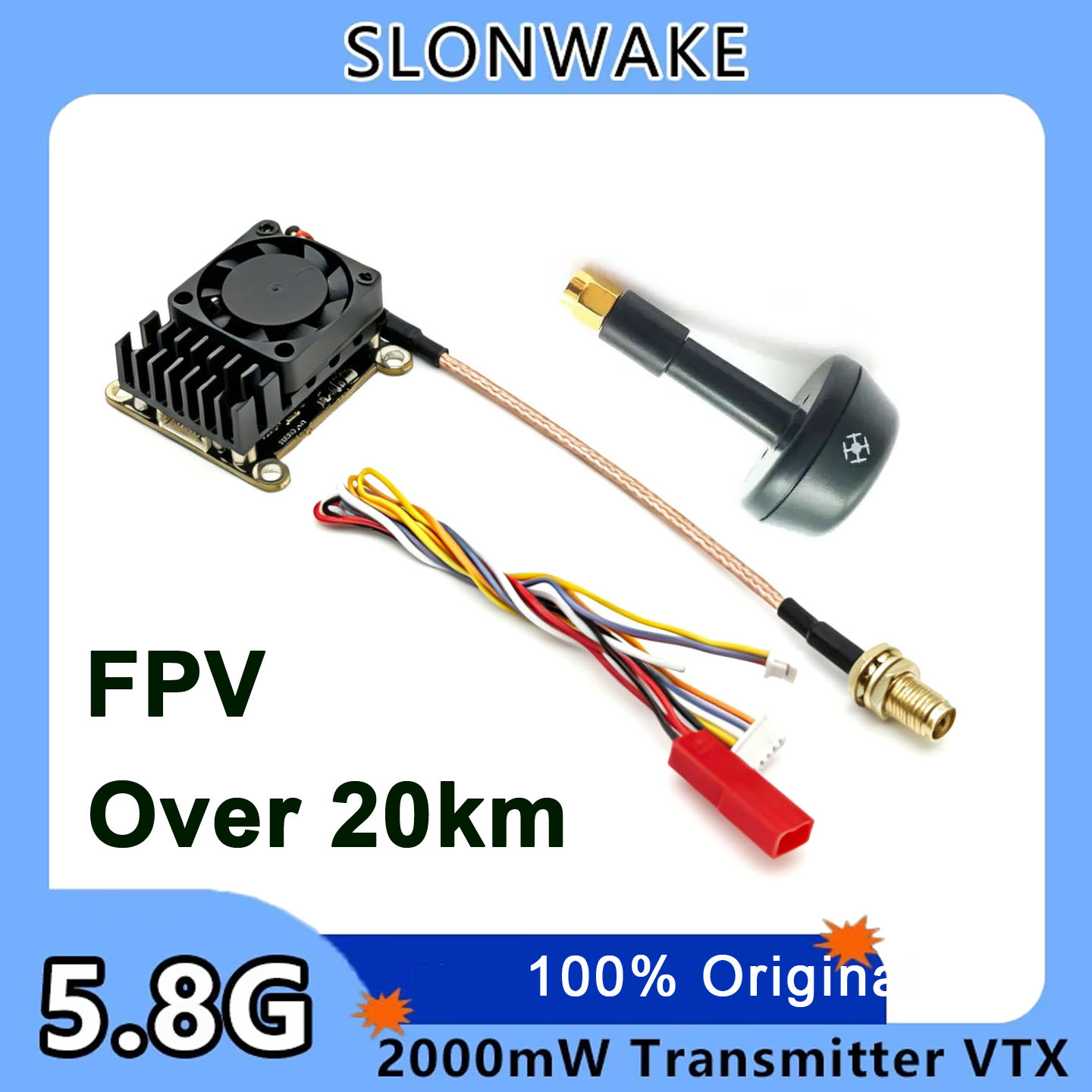 新しいアップグレード版 5.8Ghz 2W 調整可能なFPV - Drone Receiver のレビューと価格
