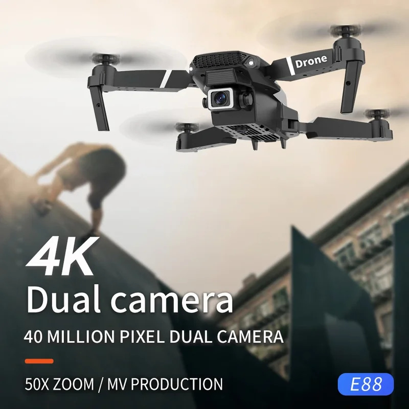 E88 Proインテリジェント折りたたみドローンは、シングル - Drone Camera のレビューと価格