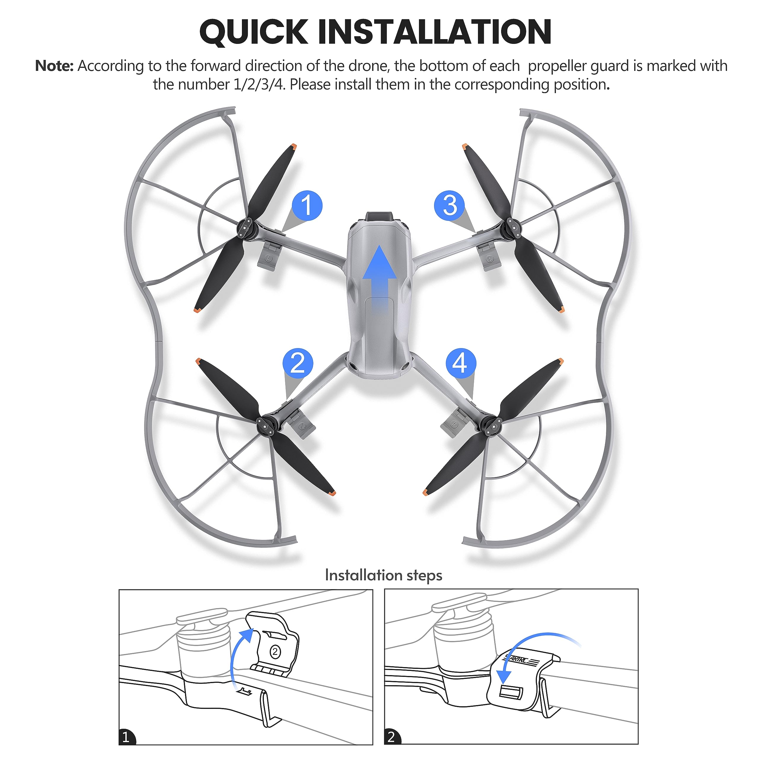 STARTRC Air 3Sプロペラガード、クイックリリース - Drone Propeller Guard のレビューと価格