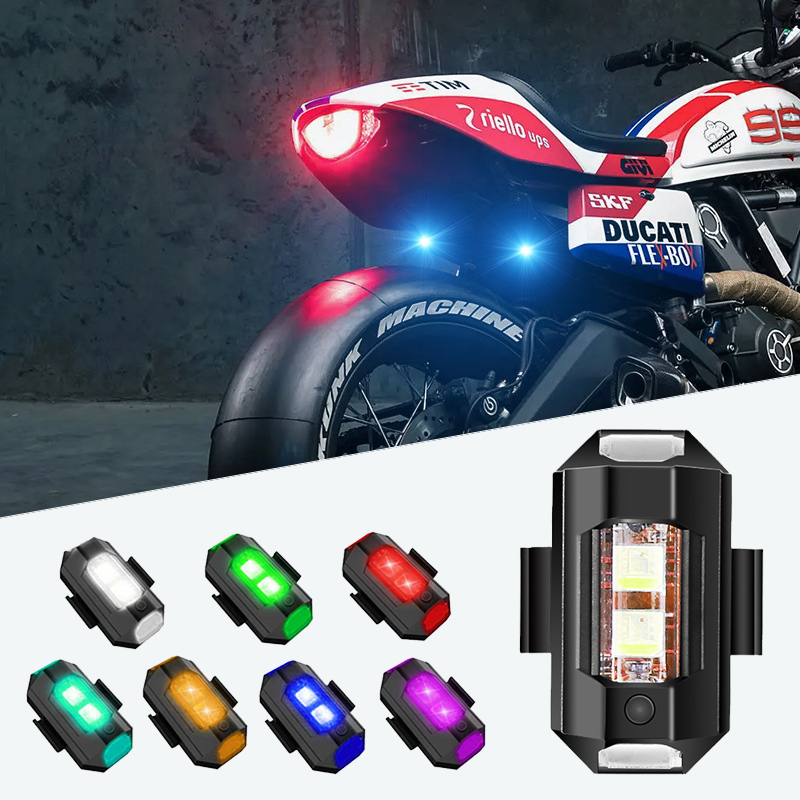 オートバイライトドローンストロボライト7色ミニUSB LED - Drone Led Light のレビューと価格