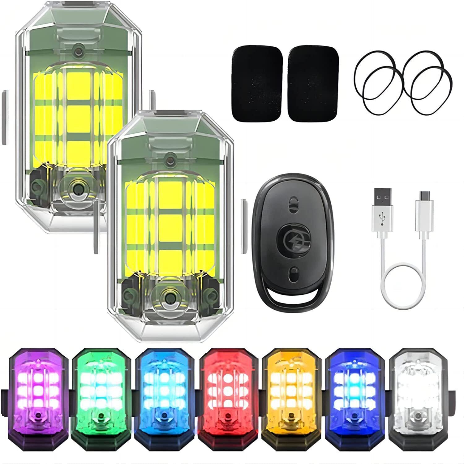 1/2/4個入り リモートオートバイライト RCドローン L - Drone Led Light のレビューと価格