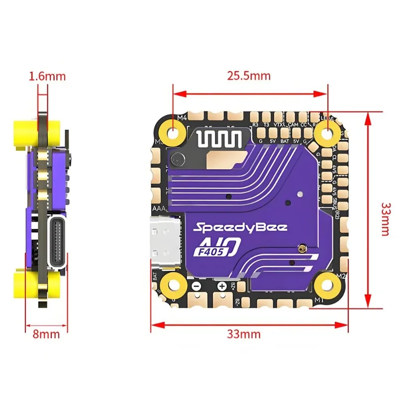 SpeedyBee F405 AIO フライトコントローラー - Drone Esc のレビューと価格