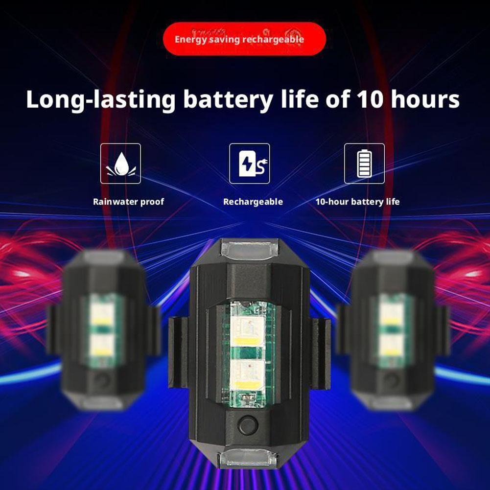 2 個ミニ LED ストロボライト装飾、7 色 LED 衝突 - Drone Led Light のレビューと価格
