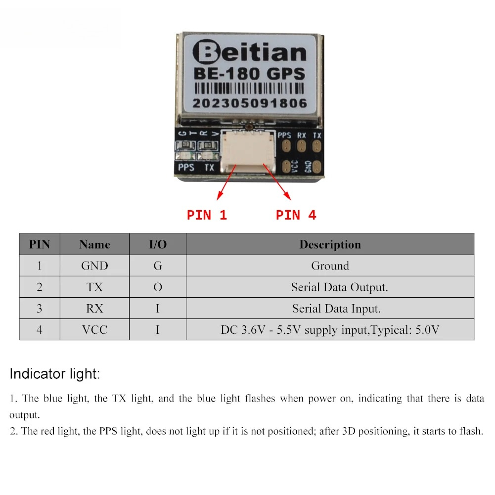 1/2/5 個 Beitian BE-180 GPS モジュ - Drone Gps Module のレビューと価格