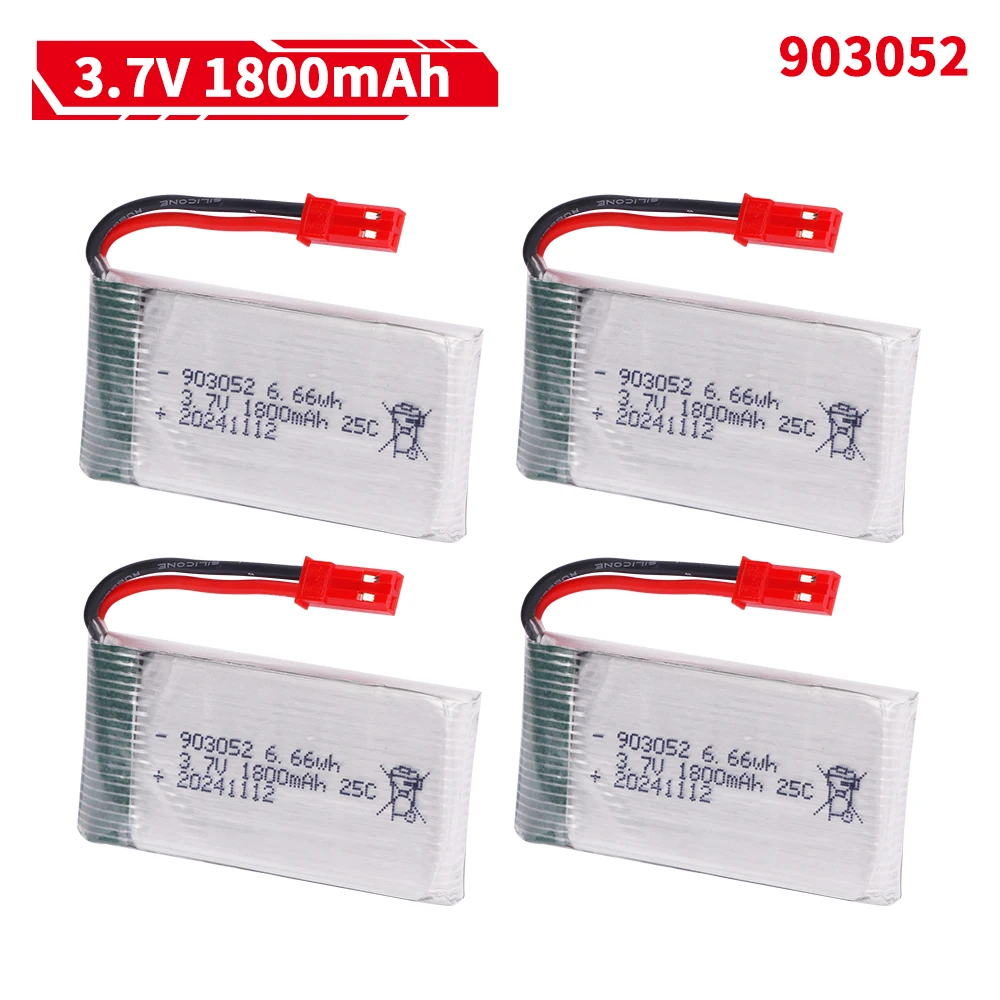 3.7V 1800mAh 903052リポバッテリー XH4 - Drone Charger のレビューと価格