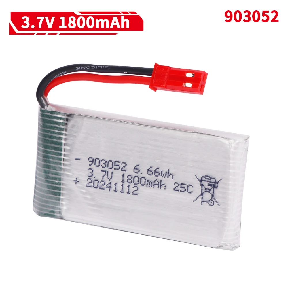 3.7V 1800mAh 903052リポバッテリー XH4 - Drone Charger のレビューと価格