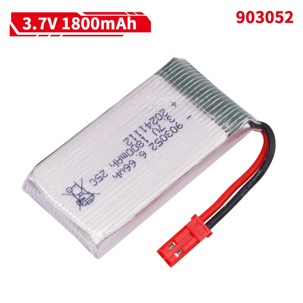 3.7V 1800mAh 903052リポバッテリー XH4 - Drone Charger のレビューと価格