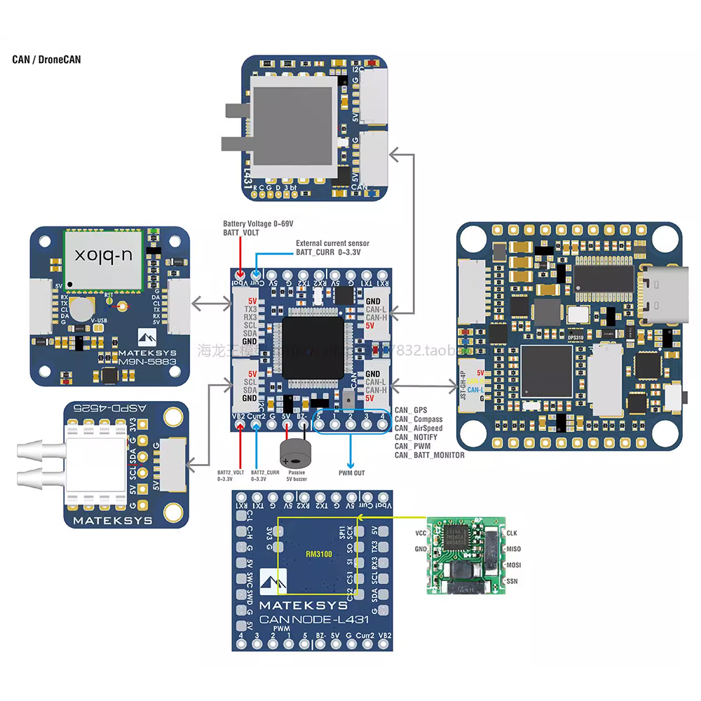 MATEK CAN-L431 AP_Periph CAN ノ - Drone Compass のレビューと価格